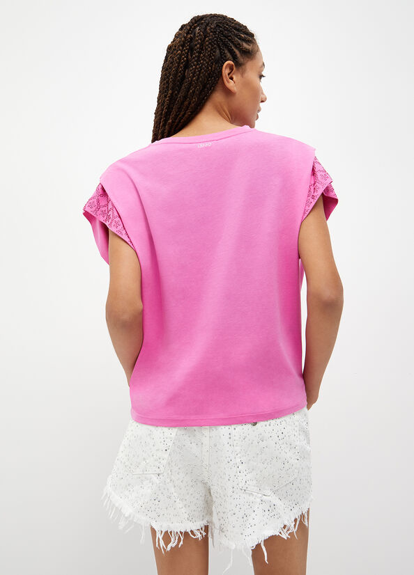 T-shirt ecosostenibile con strass