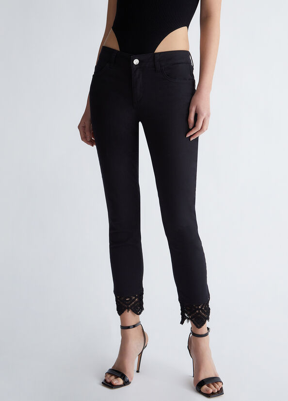 Pantaloni Bottom Up con pizzo