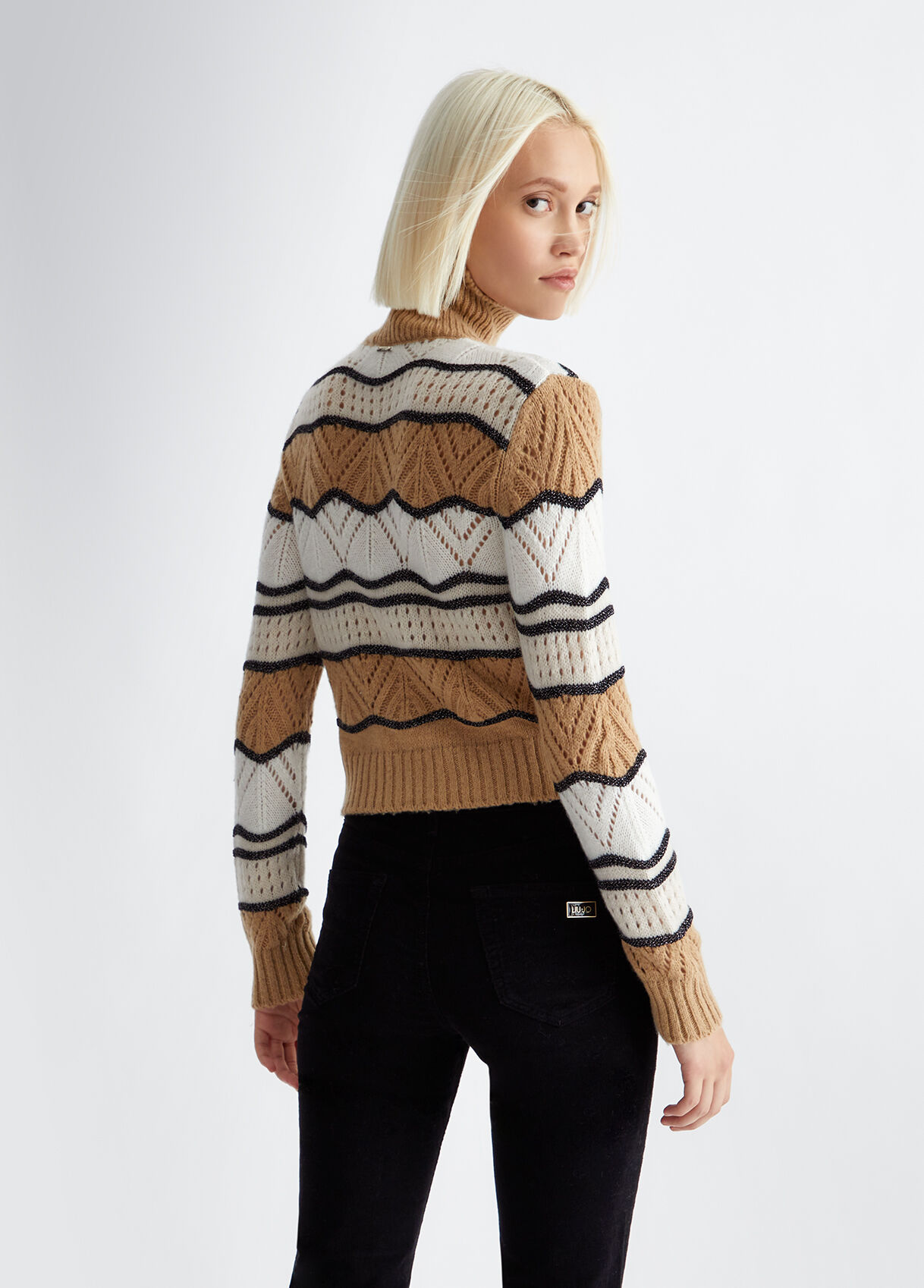 Striped turtleneck
