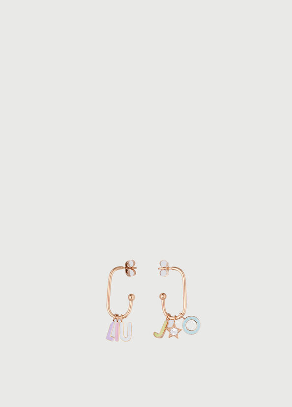 Orecchini con charms logo