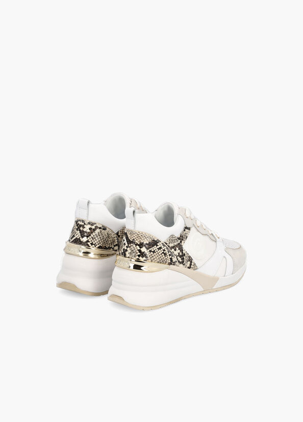Sneakers con stampa pitone