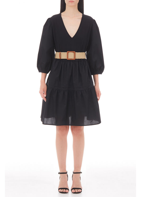 Vestito corto con cintura