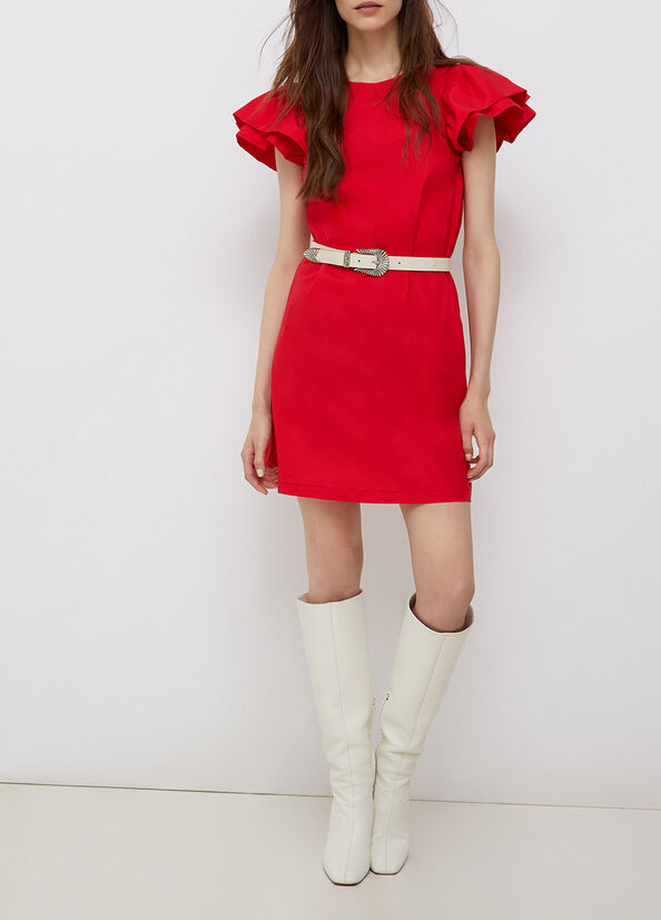 Vestito con maniche volants