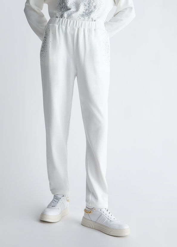 Pantaloni in felpa con strass