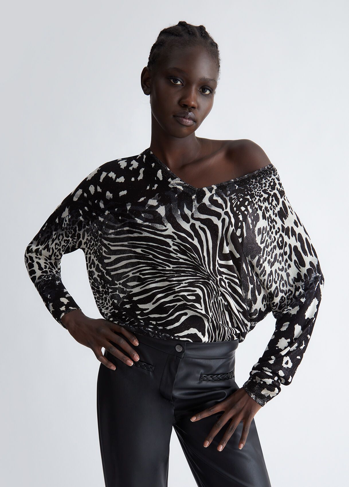 Animal print jumper