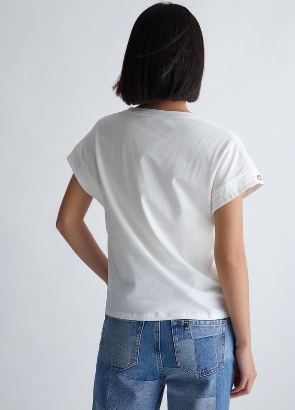 T-shirt con strass