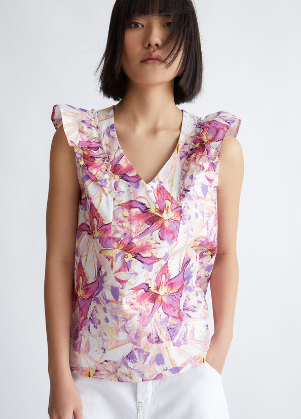 Top floreale ecosostenibile