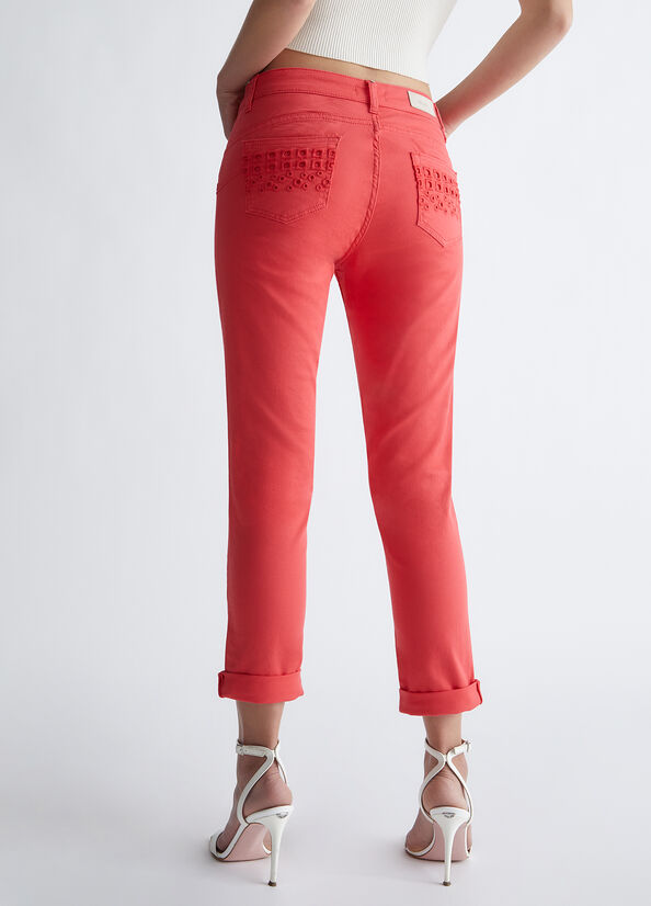 Pantaloni Bottom Up con ricamo