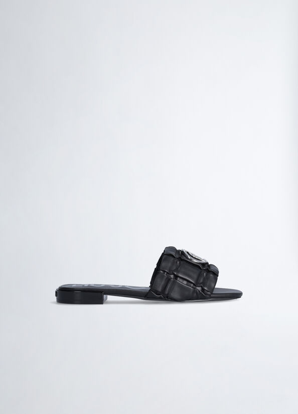 Sandali flat con logo