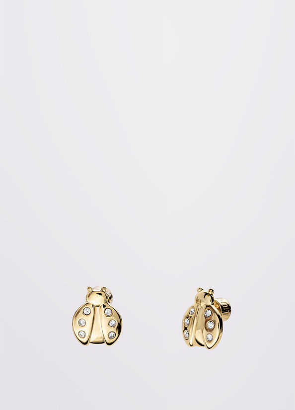 Orecchini coccinella con strass