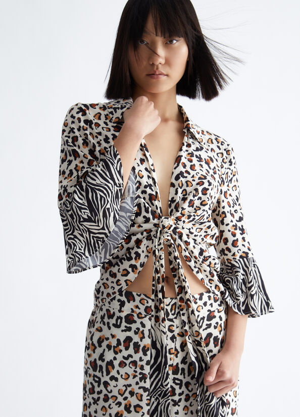 Blusa animalier ecosostenibile