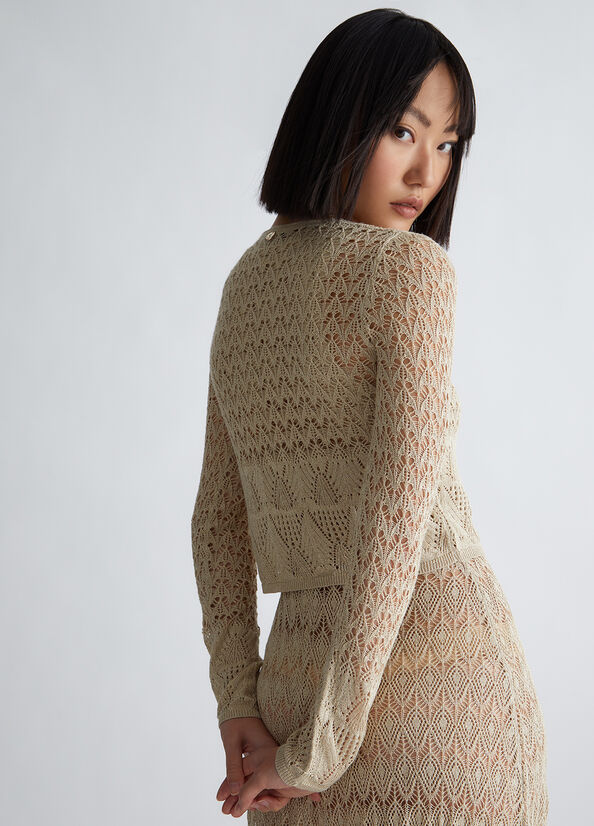 Cardigan crochet ecosostenibile