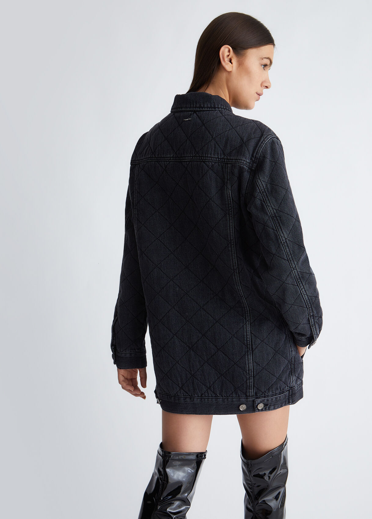 Quilted denim jacket