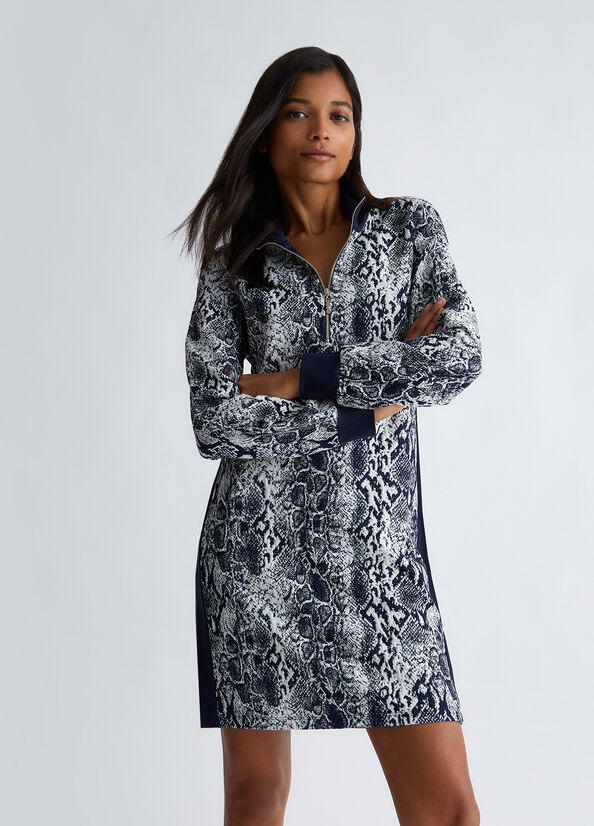 Vestito con stampa pitonata