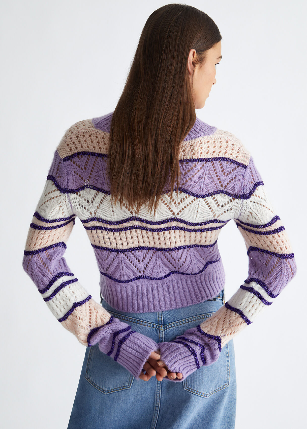 Striped turtleneck