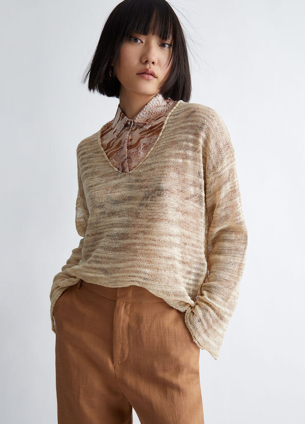 Maglia in misto lino