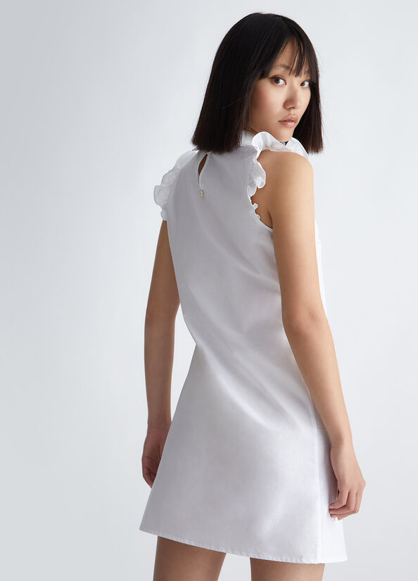 Vestito corto in popeline