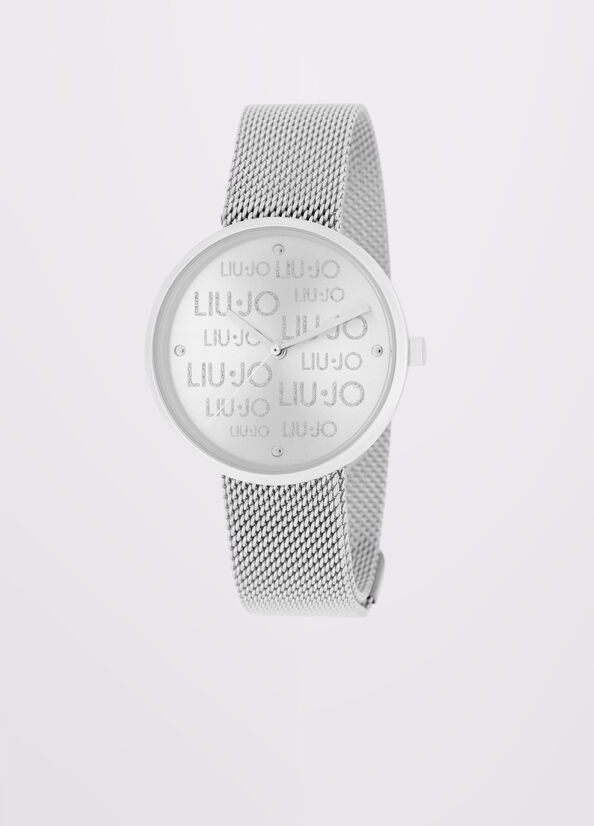 Orologio in acciaio con logo
