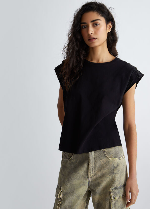 T-shirt ecosostenibile con strass
