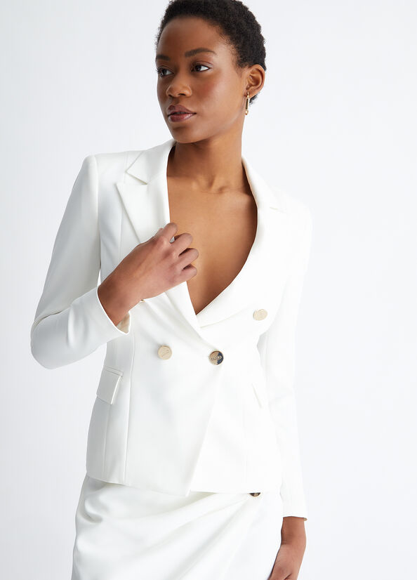 Blazer bianco doppiopetto