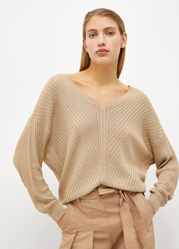 Maglia ecosostenibile color oro