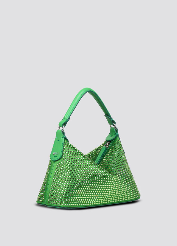 Borsa hobo mini con strass