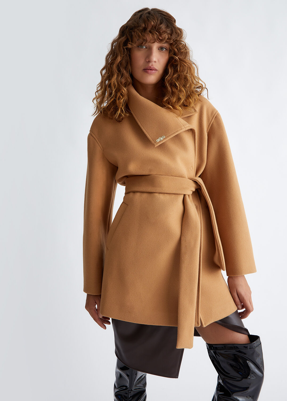 Coat with belt