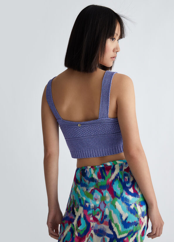 Top bralette in maglia