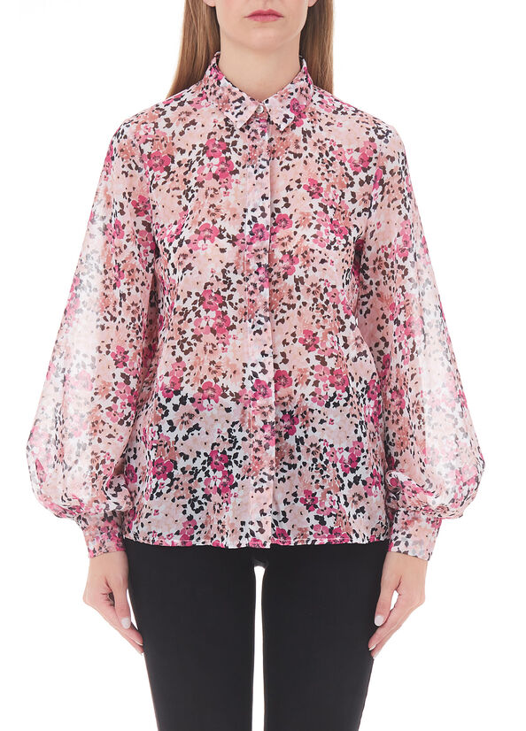 Camicia a fiori in georgette