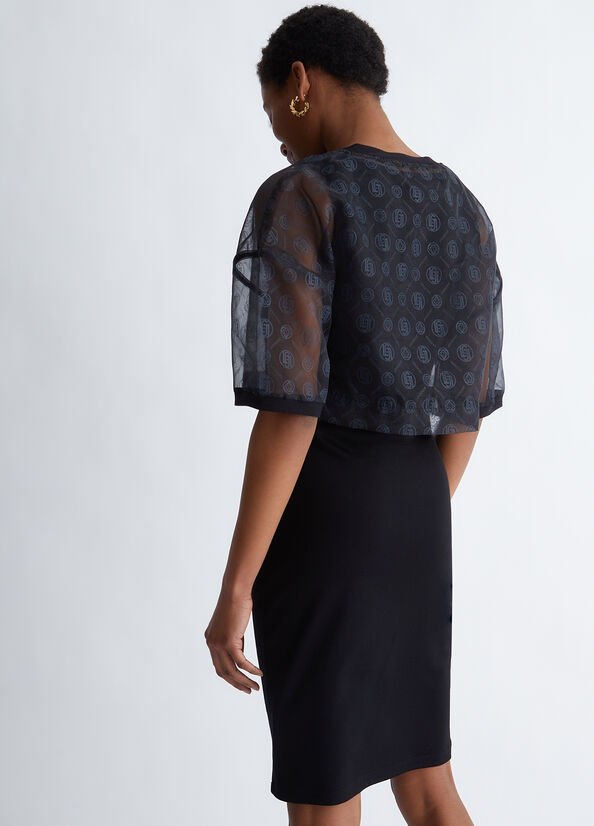 Vestito con stampa monogram