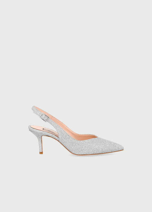 Décolleté sling back glitterati
