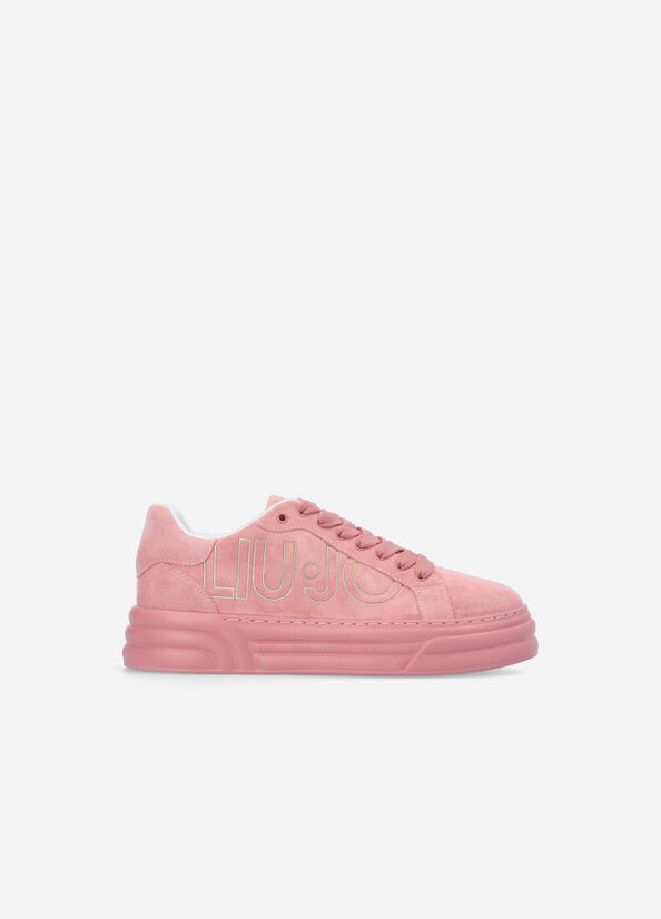 Sneakers platform con maxi logo