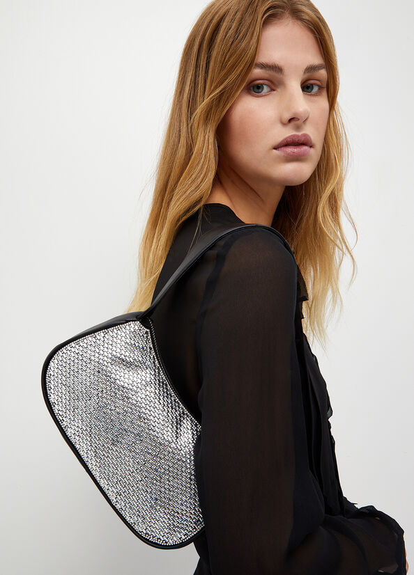 Borsa a spalla con strass