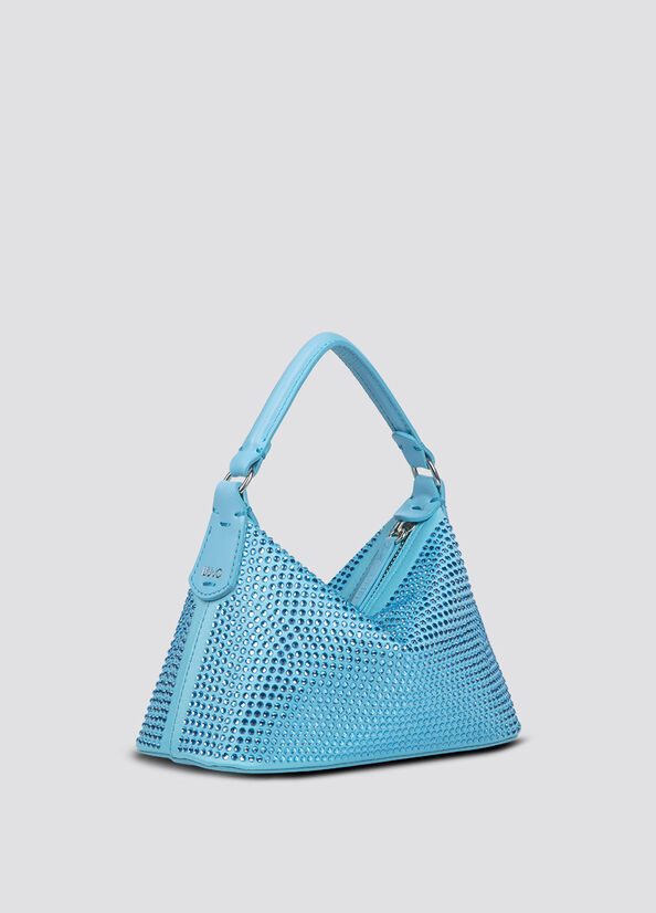 Borsa hobo mini con strass