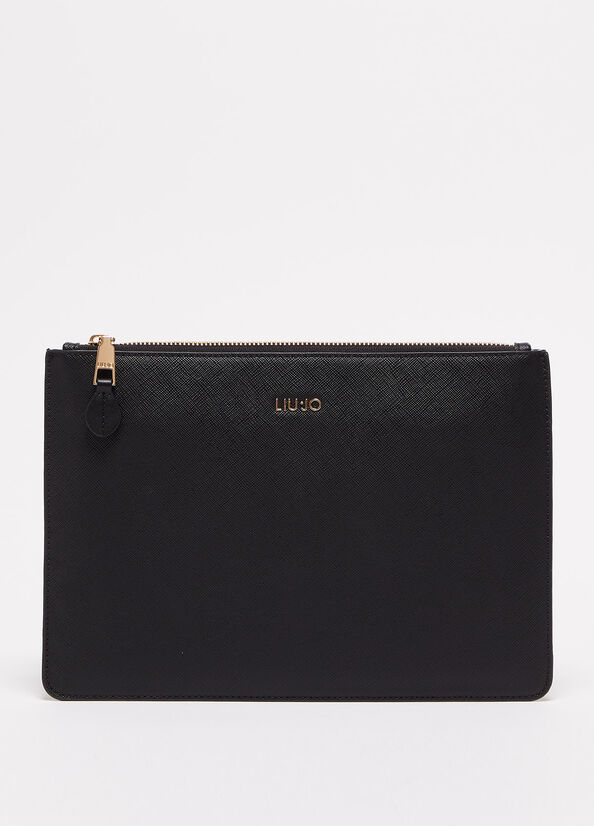 Pochette nera ecosostenibile