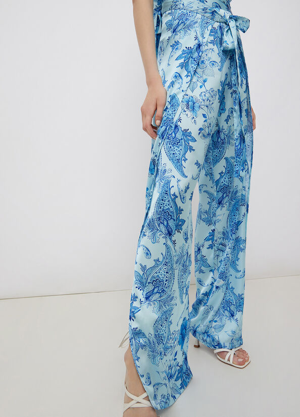 Pantalone lungo in raso
