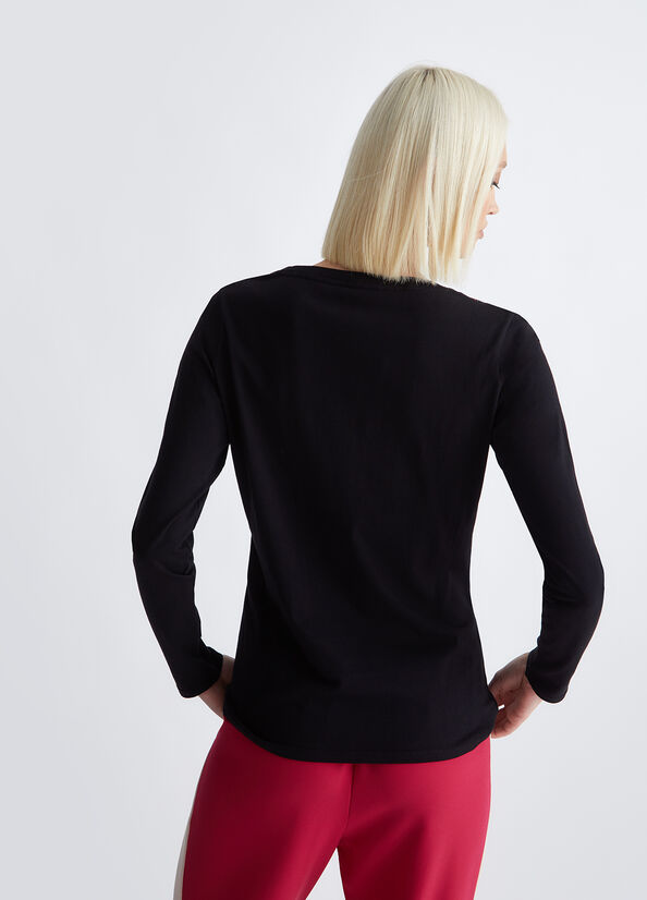 T-shirt con strass