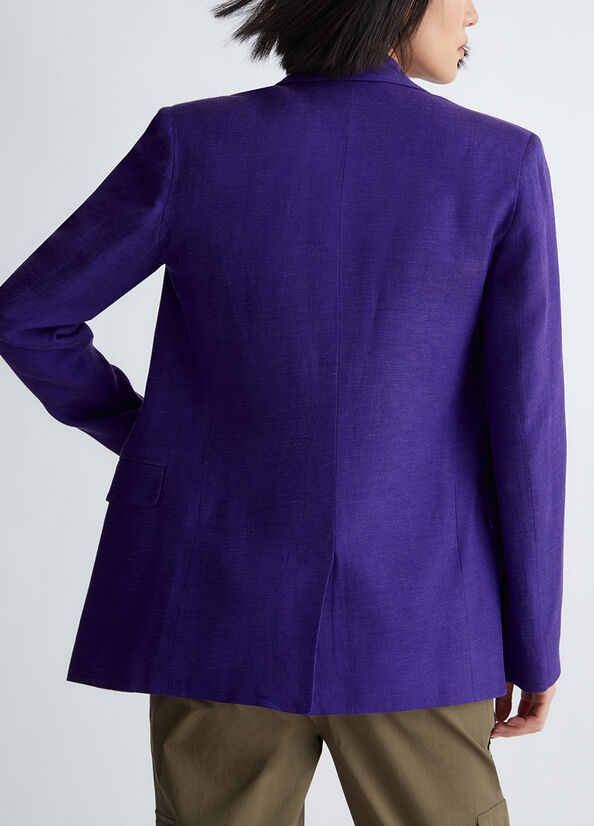 Blazer in misto lino