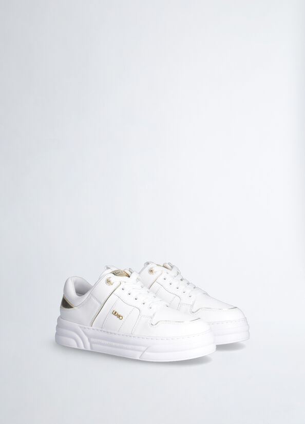 Sneakers platform in pelle