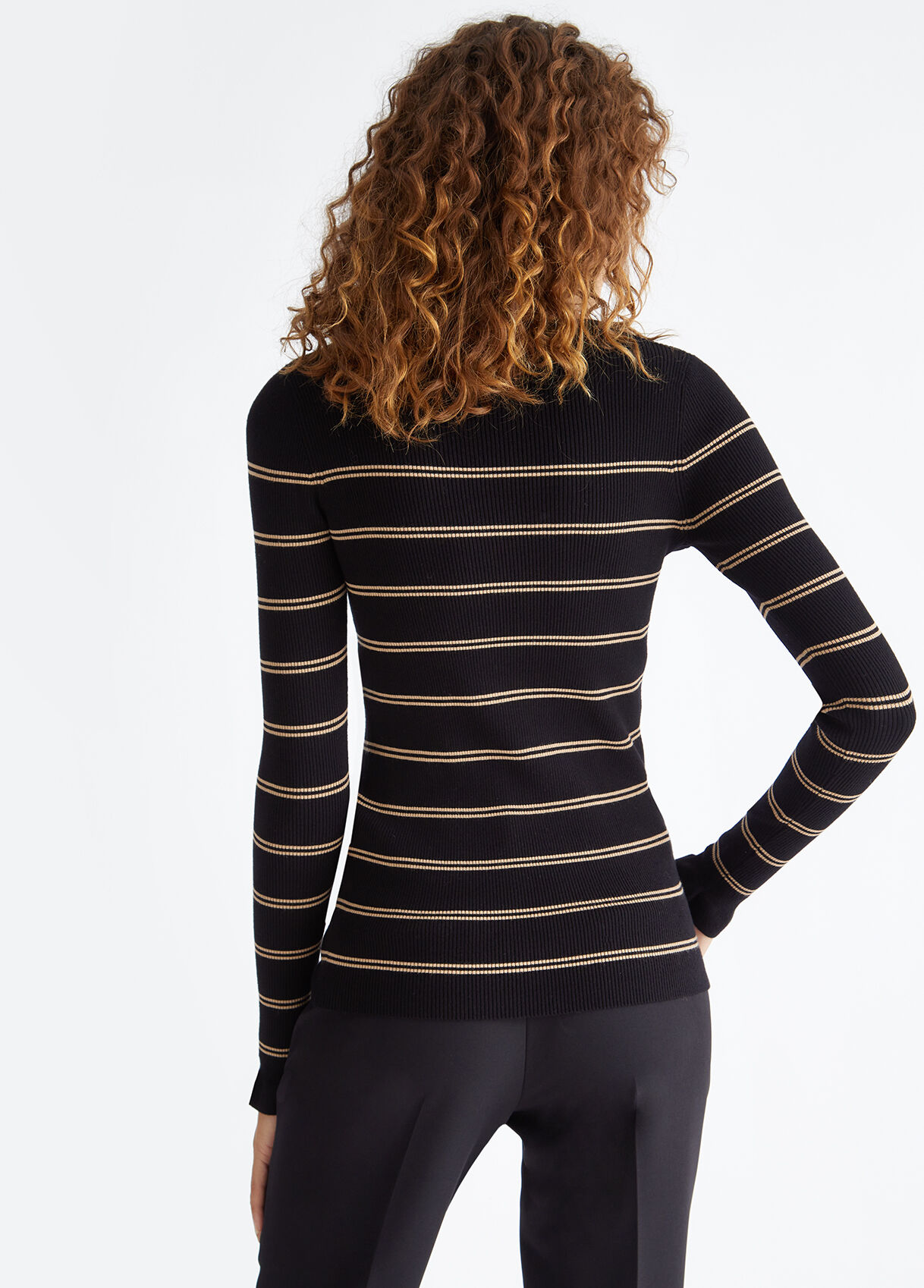 Eco-friendly striped sweater