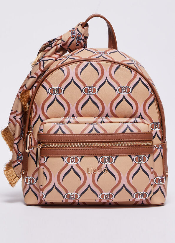 Zaino stampato con foulard