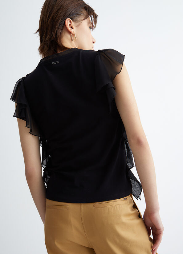 T-shirt con strass