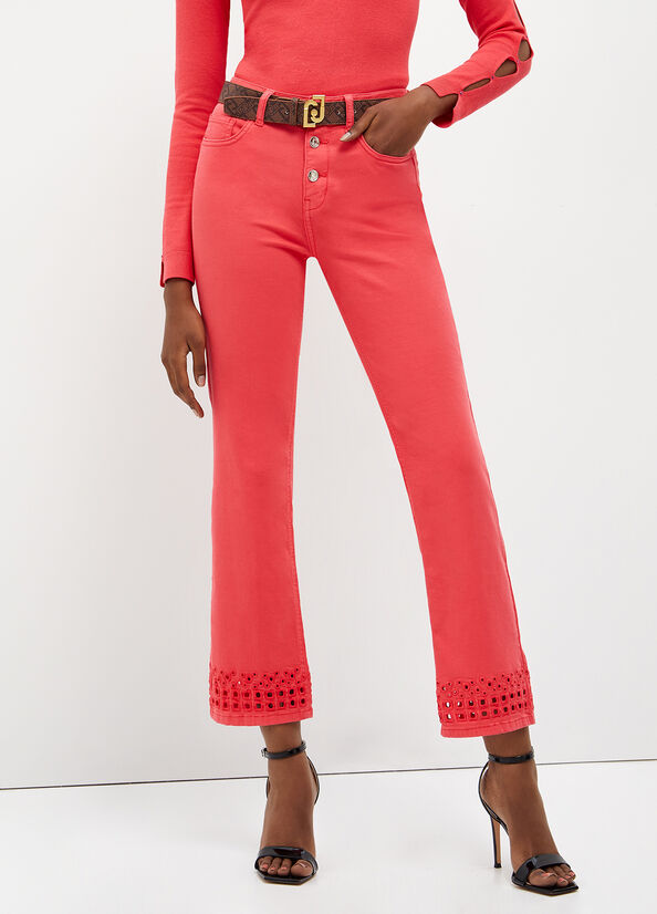 Pantaloni Bottom Up con ricamo