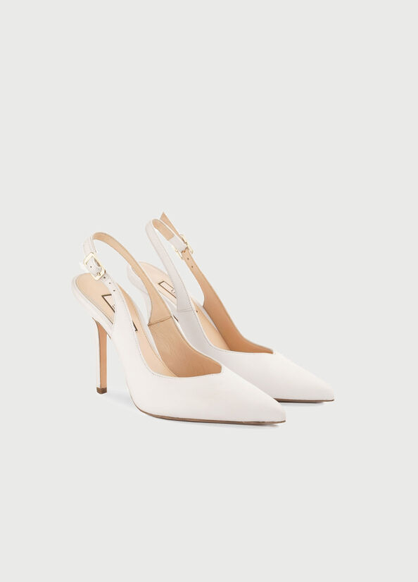 Décolleté sling back in pelle