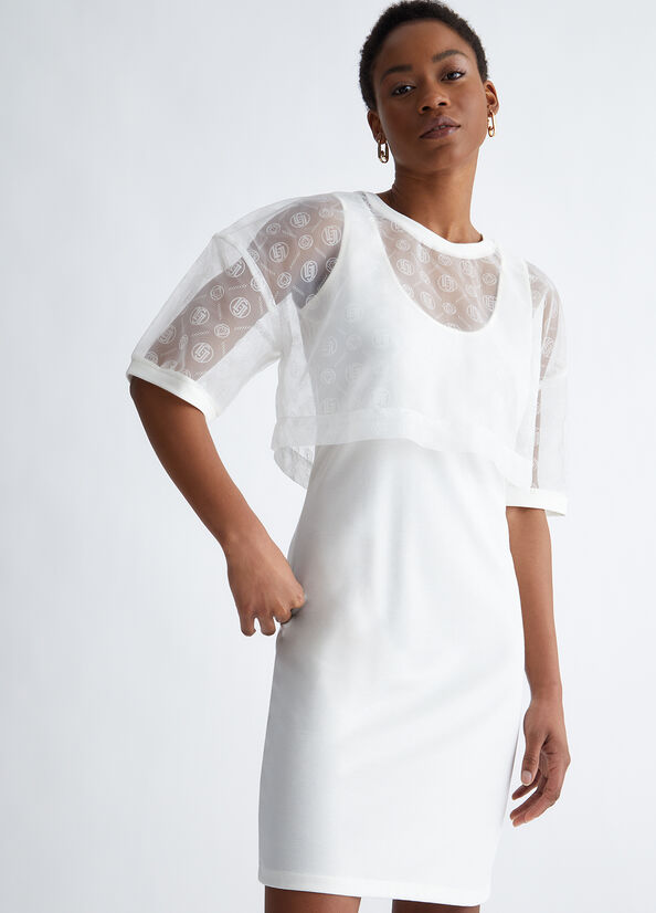 Vestito con stampa monogram