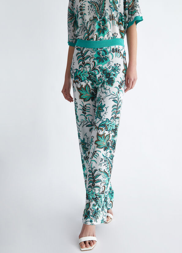Pantaloni con stampa paisley