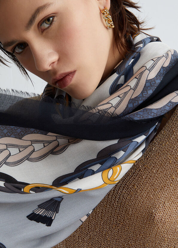 Foulard con stampa grafica