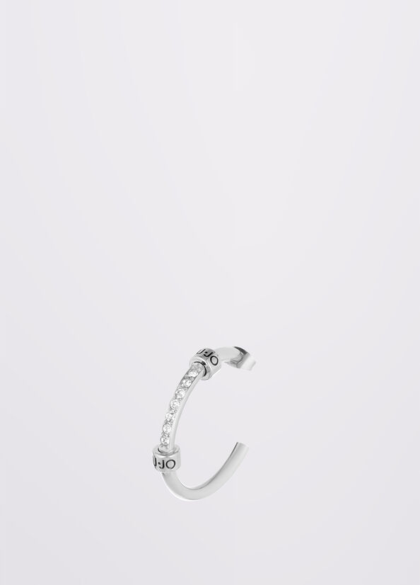 Orecchino singolo con strass