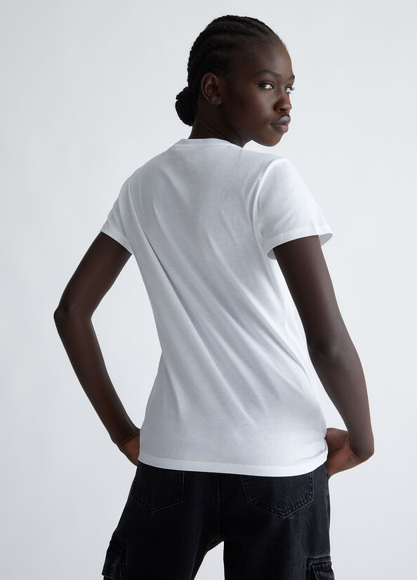 T-shirt ecosostenibile con strass