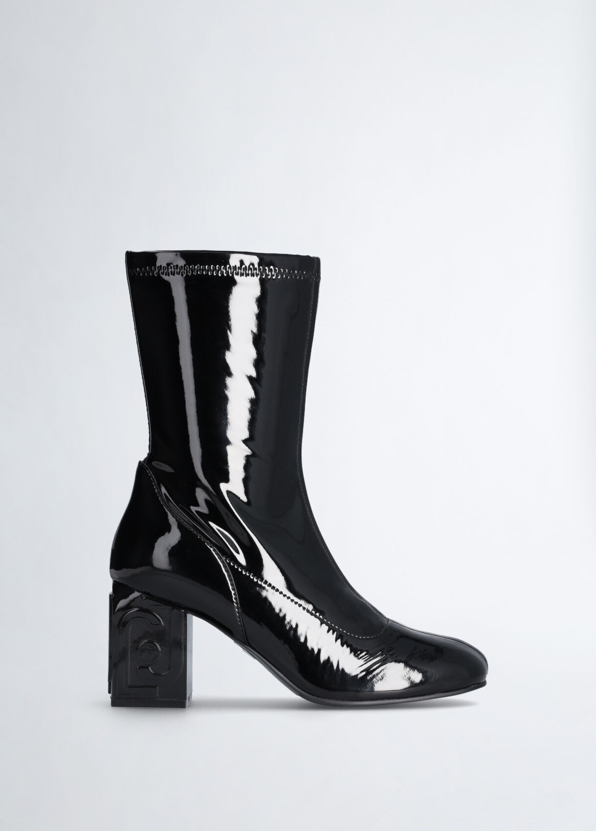 Patent ankle boots